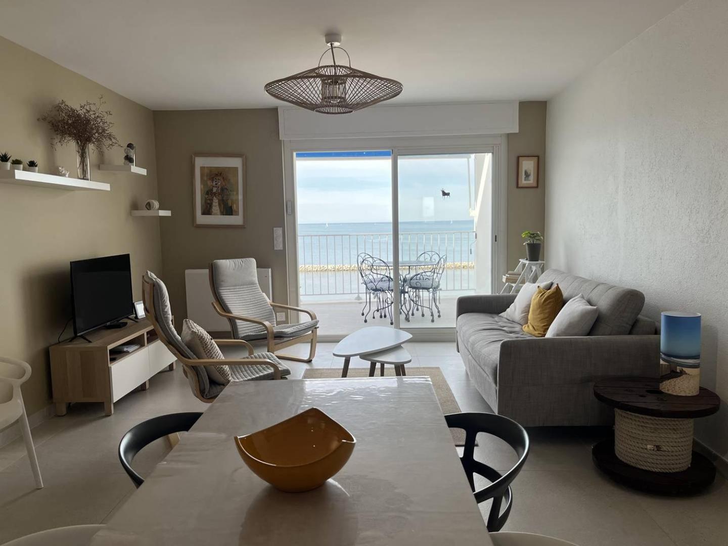 As21932 - Appartement P3 Magnifique Vue Mer En Dernier Etage Sur Le Front De Mer 勒格罗-迪鲁瓦 外观 照片